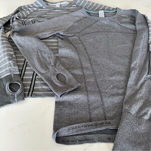 Ivivva by lululemon athletica - 2 girl’s sz 12 grey swiftly style long sleeved
